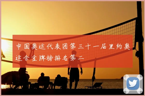 中国奥运代表团第三十一届里约奥运会金牌榜排名第二